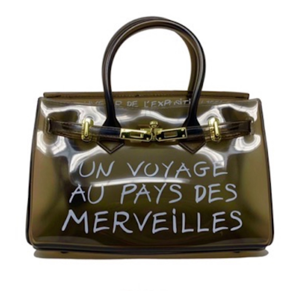 Black Script Jelly Bag